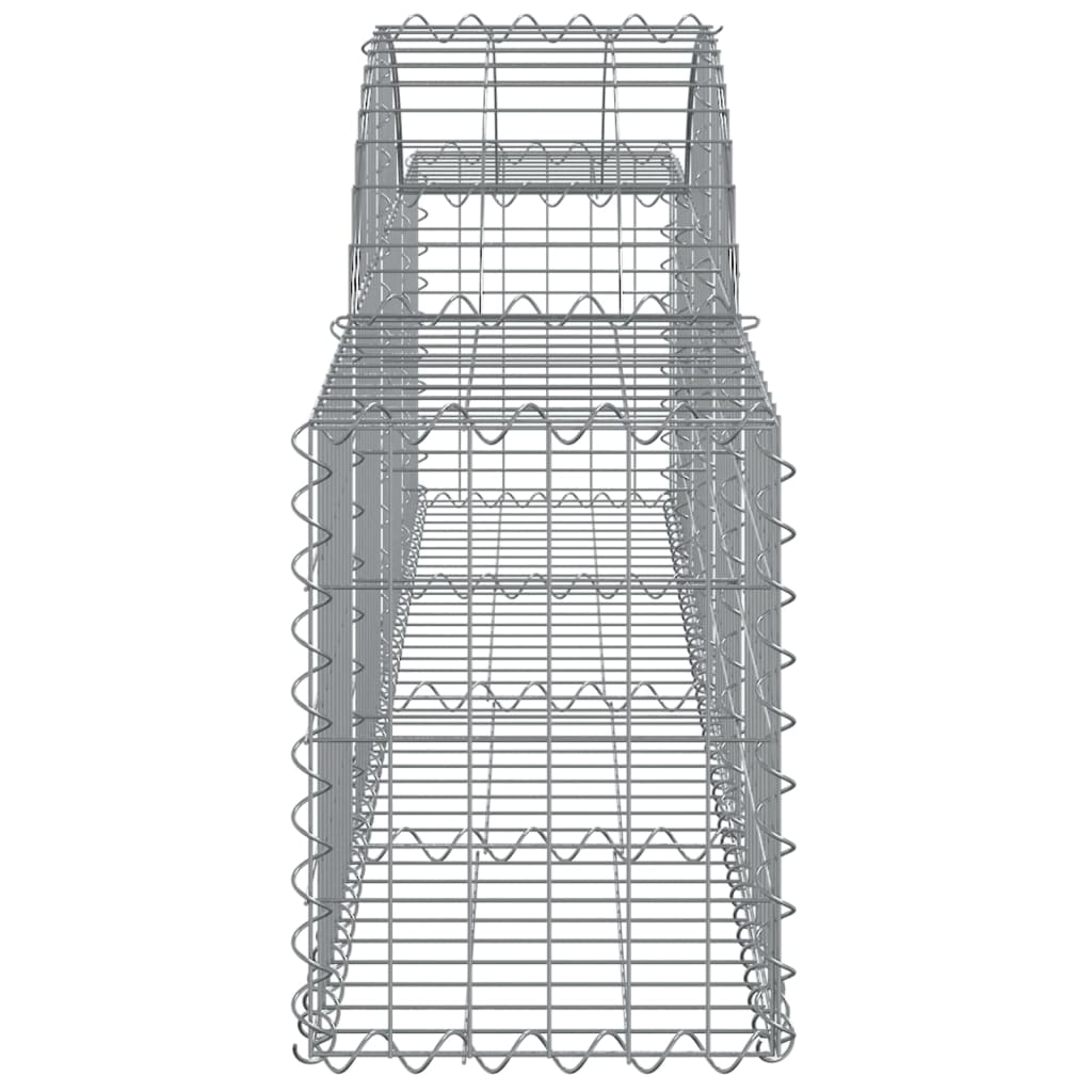 Cestas De Gaviones 14 Uds Forma De Arco Hierro 200x30x40/60 Cm_4