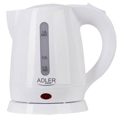 Hervidor Agua Eléctrico, 1 L, Sin Bpa, Resistencia Oculta, Inalámbrico, Apagado Automático Adler Ad1272, 1600w_0