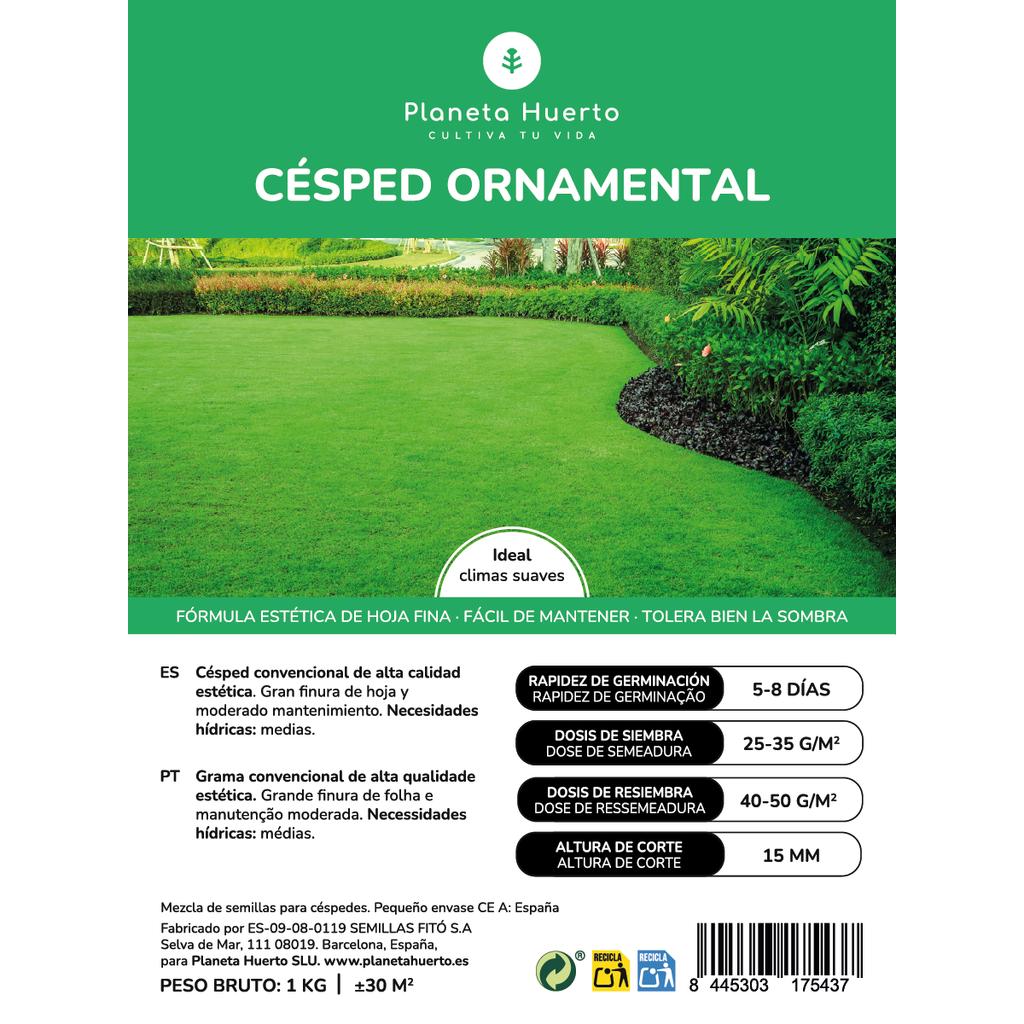 Semillas Césped Ornamental Planeta Huerto 1 kg