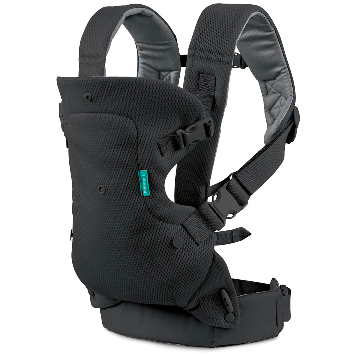 Infantino Mochila Portabebé Flip Convertible 4-en-1, Ergonómica Y Cómoda, Para Bebés De 3,6 A 14,5 Kg, Gris_0