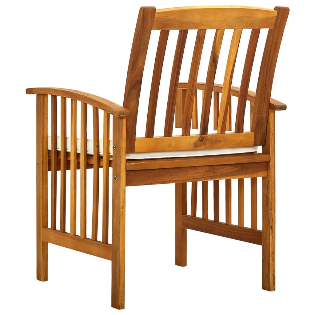 Vidaxl Sillas De Comedor Jardín 3 Uds Con Cojines Madera Maciza Acacia_4