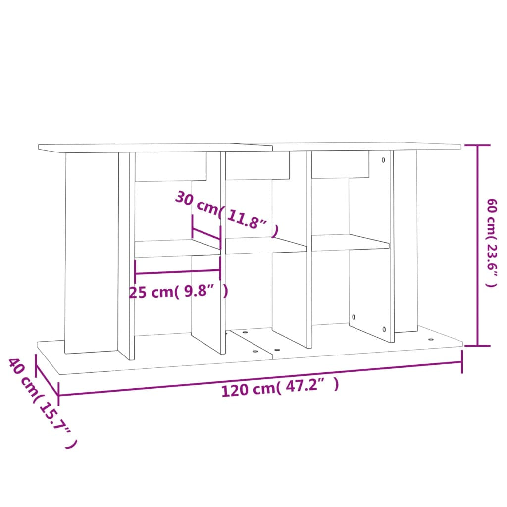 Vidaxl Soporte Para Acuario De Hormigón Gris 120x40x60 Cm De Madera Sintética_2