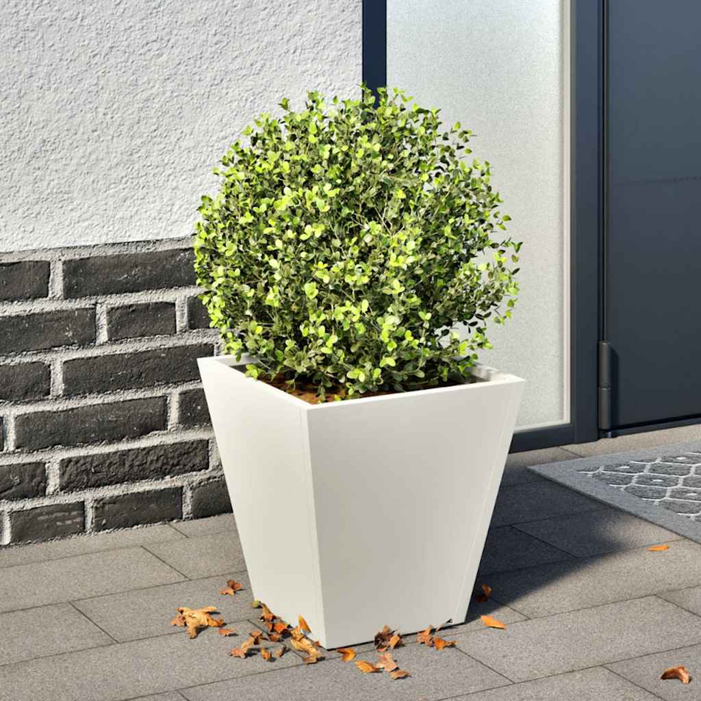 Jardinera Hexagonal Acero Blanca 30x30x30 Cm_1