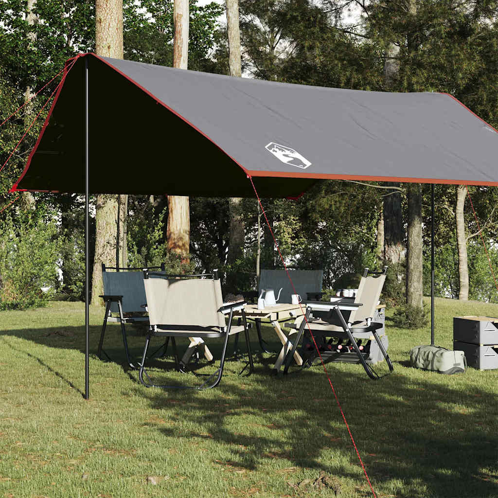 Lona De Camping Impermeable Gris Y Naranja 430x380x210 Cm_1