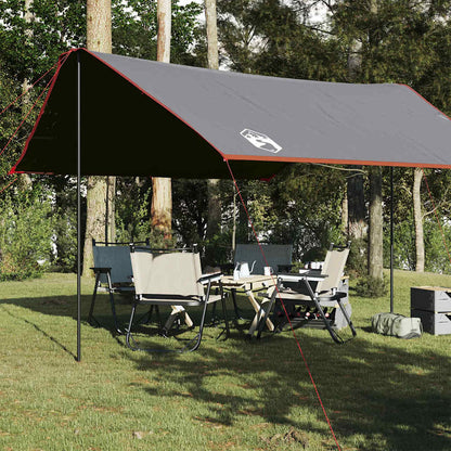 Lona De Camping Impermeable Gris Y Naranja 430x380x210 Cm_1