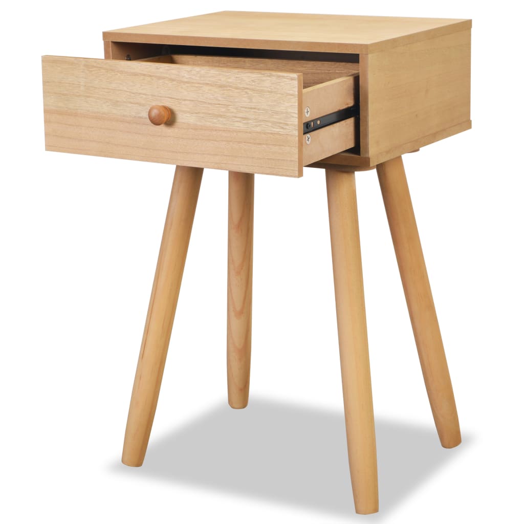 Mesitas De Noche 2 Uds Madera Maciza De Pino Marrón 40x30x61cm_2