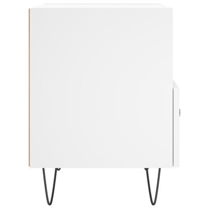 Mesita De Noche Madera De Ingeniería Blanco 40x35x47,5 Cm_3