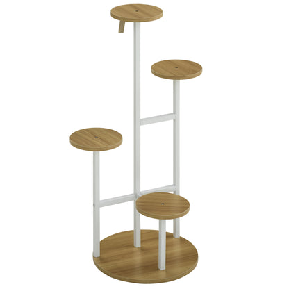 Outsunny Soporte Para Plantas De 4 Niveles Con Marco De Acero 40x40x95,5 Cm_0