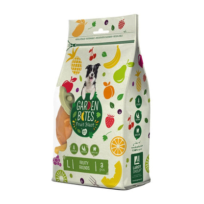 Garden Bites Fruity Friends Snack para perros L 3 uds Duvo