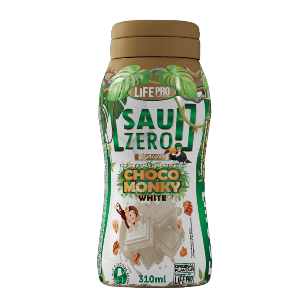 Sauzero Zero Choco Monky - 310ml - Chocolate Blanco - Salsas Y Siropes - Lifepro_0