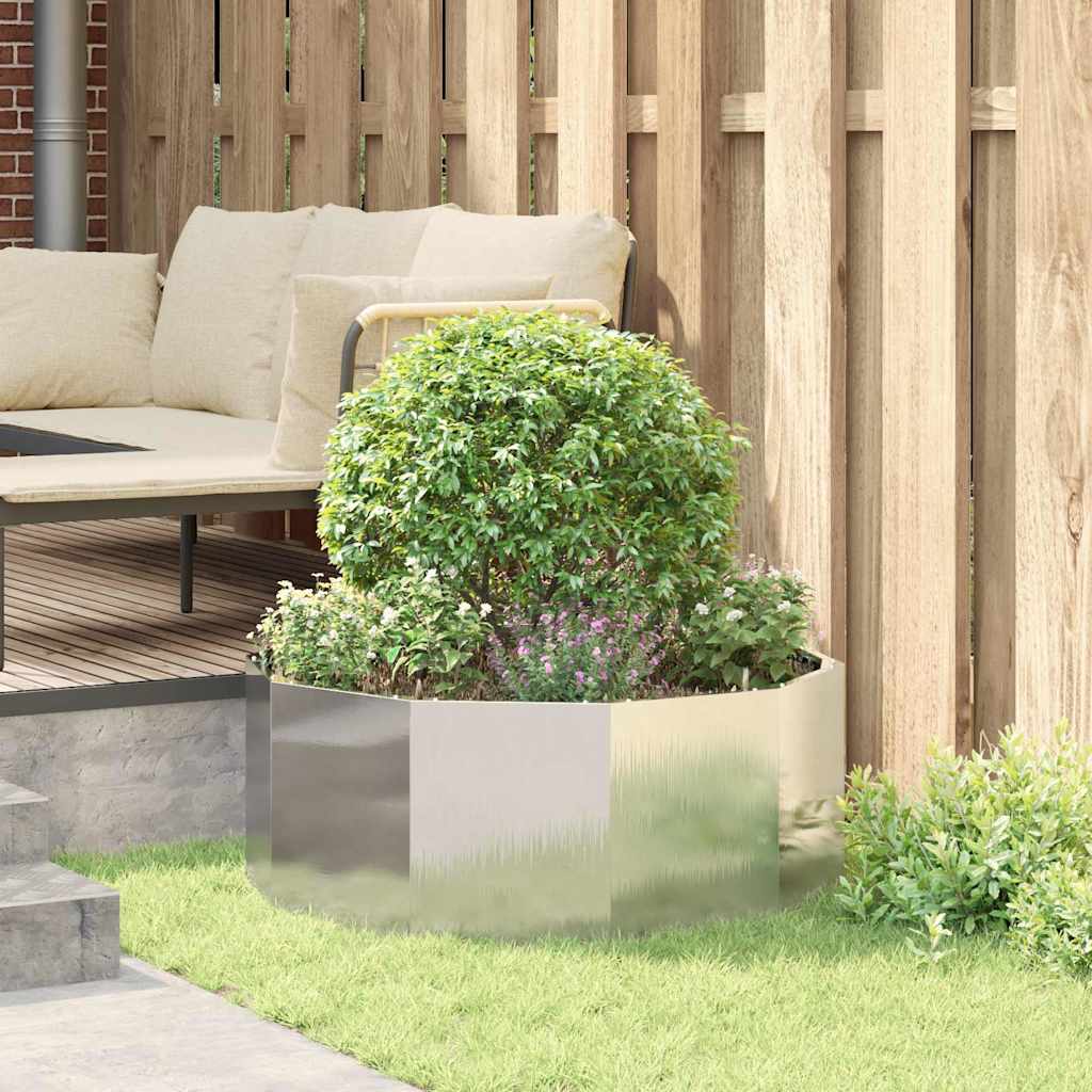 Jardinera Plateado 90 X 90 X 35 Cm Acero Inoxidable_3