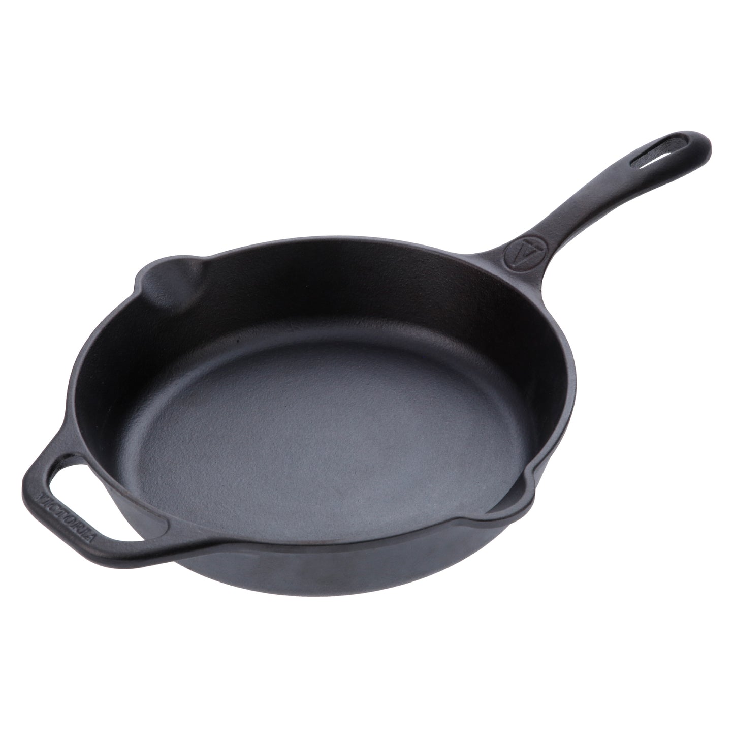 Victoria Sartén Hierro Fundido Curado Inducción 25cm, Apta Fuego, Barbacoa, Horno Cast Iron Skillet, 32432, Negro_0
