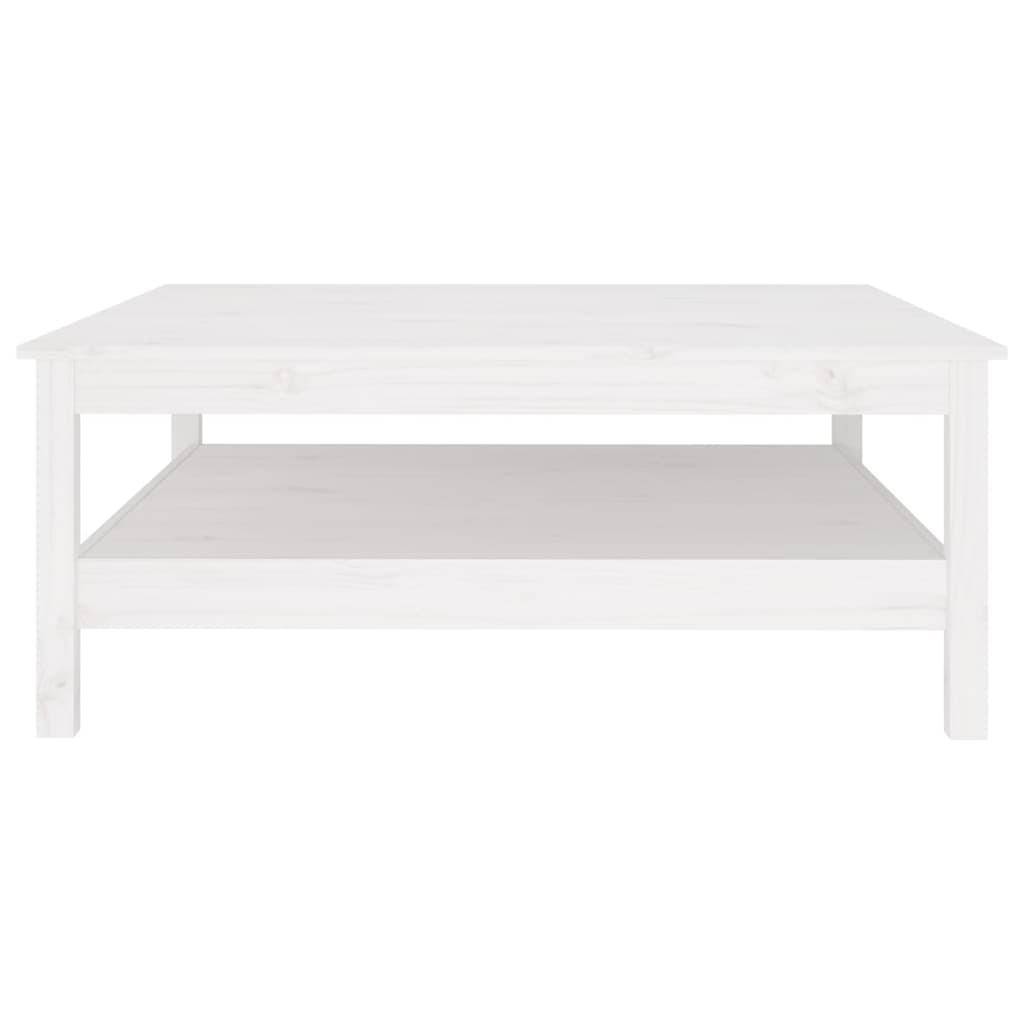 Mesa De Centro De Madera Maciza De Pino Blanco 100x100x40 Cm_1