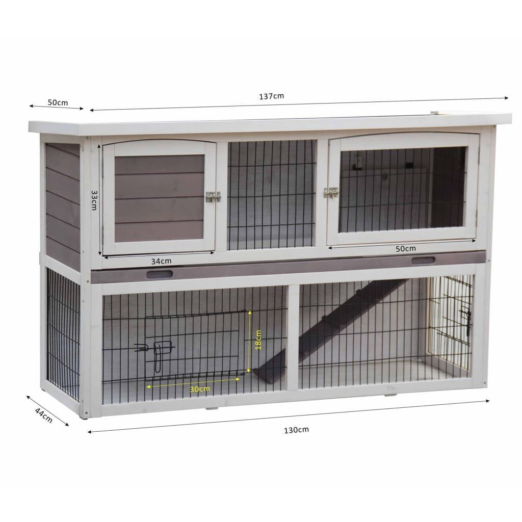 @pet Conejera Bigfoot Madera Blanca 137x50x85 Cm 26024_2