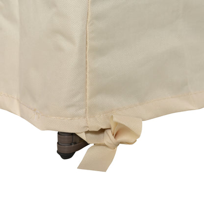 Outsunny Funda Protectora Beige Para Banco 3 Plazas 218x111x101 Cm_3