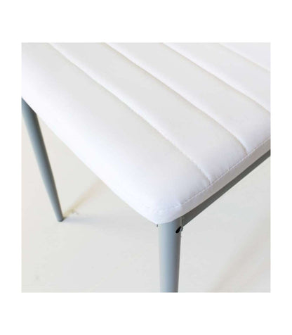 Pack De 4 Sillas Md-galera Tapizadas En Tejido Pu Blanco, 93cm(alto) 43cm(ancho) 42.5cm(la_3