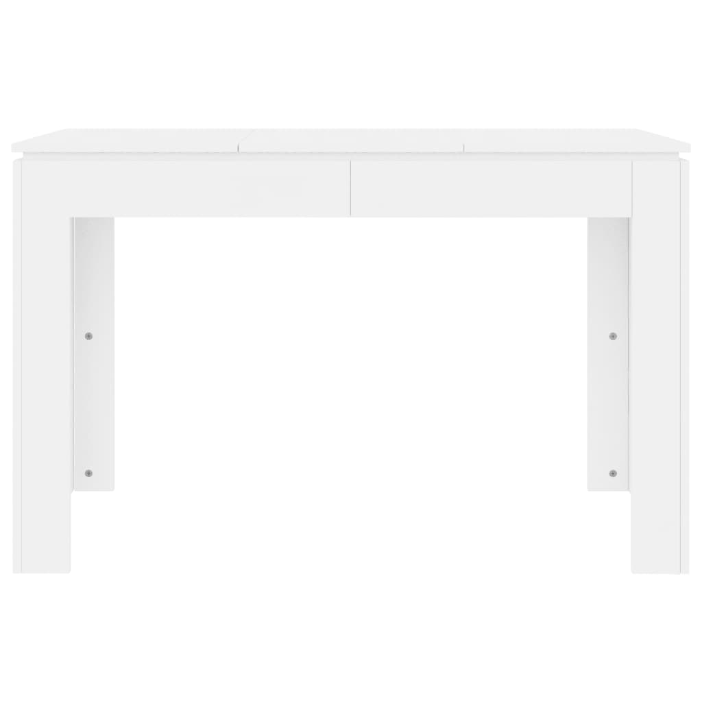 Mesa De Comedor De Madera Contrachapada Blanco 120x60x76 Cm_2