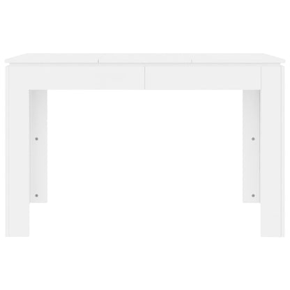 Mesa De Comedor De Madera Contrachapada Blanco 120x60x76 Cm_2