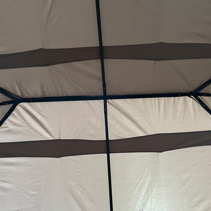Outsunny Cenador De Jardín 4x3 M Con 6 Paredes Laterales Para Fiestas Caqui_3