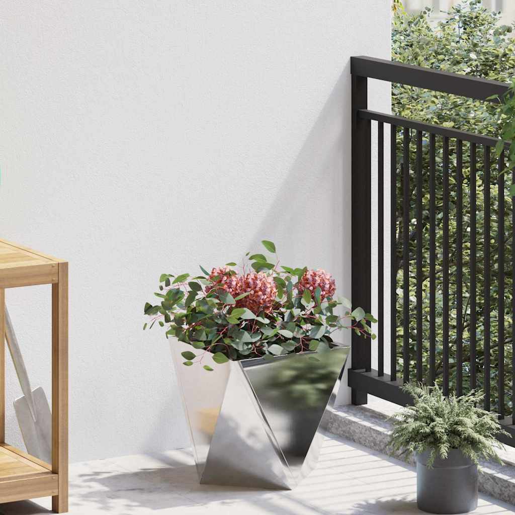 Jardinera Plateado 30 X 30 X 30 Cm Acero Inoxidable_1