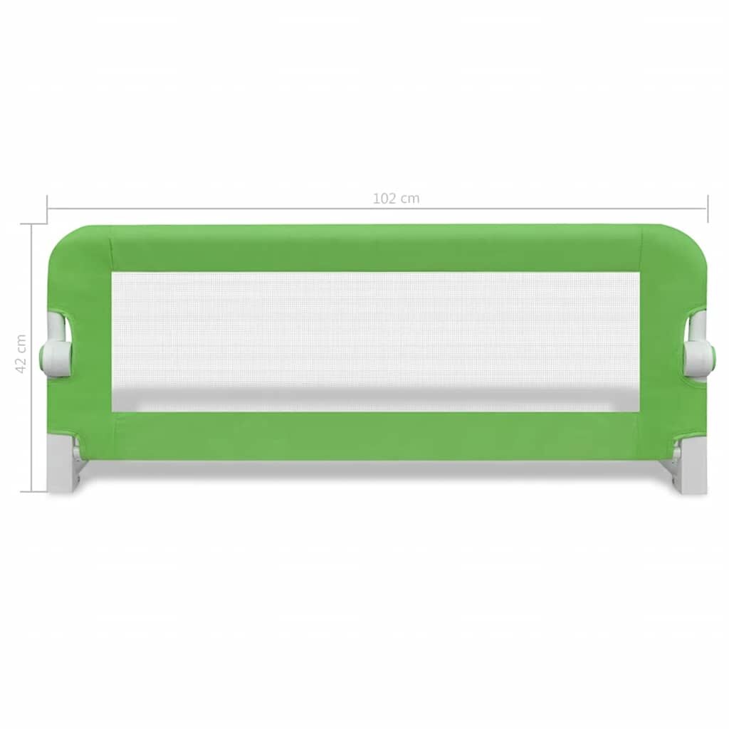 Vidaxl Barandilla De Seguridad Cama De Niño 2 Uds Verde 102x42 Cm_2