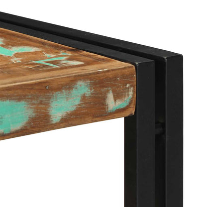 Mesa De Centro Multicolor 40x40x35 Cm Madera Maciza Reciclada_3