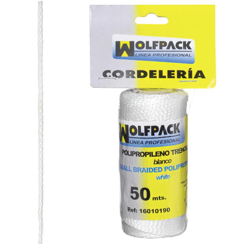 Cuerda Trencilla Polipropileno Blanco (bobina  50 Metros)_0