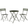 Mesa plegable 60 cm + 2 sillas bistro conjunto verde
