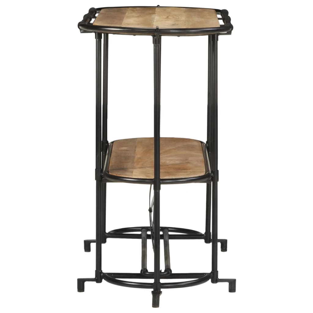 Mesa Consola Madera Maciza De Mango Rugosa 110x42x76 Cm_3