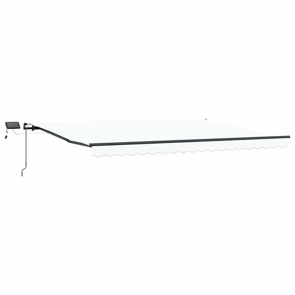 Toldo Retráctil Blanco 400 X 350 Cm Tela Y Aluminio_0
