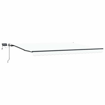Toldo Retráctil Blanco 400 X 350 Cm Tela Y Aluminio_0