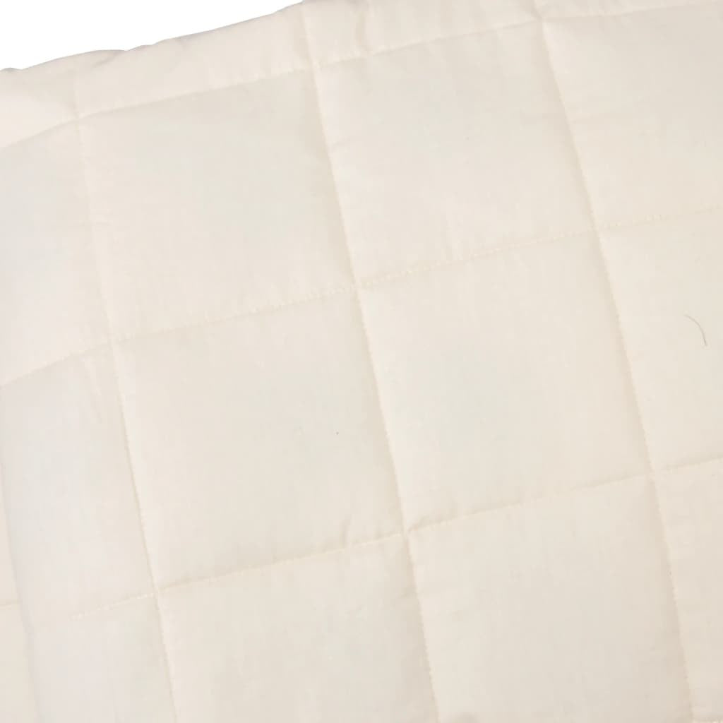 Vidaxl Manta Con Peso Tela Color Crema Claro 135x200 Cm 10 Kg_3