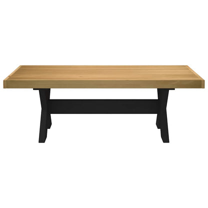 Mesa De Centro Noain Patas En X Madera Maciza Pino 120x60x40 Cm_1