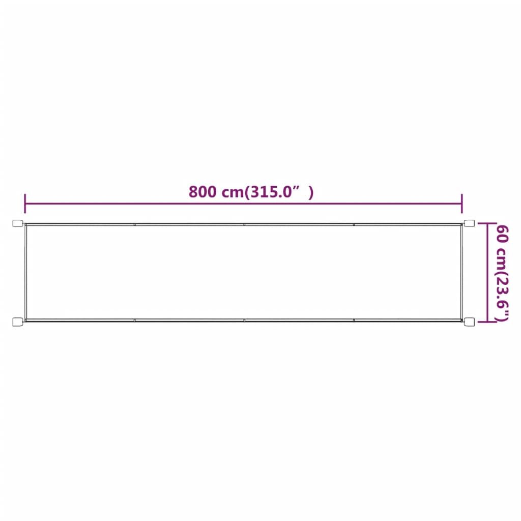 Vidaxl Toldo Vertical Tela Oxford Gris Taupé 60x800 Cm_2