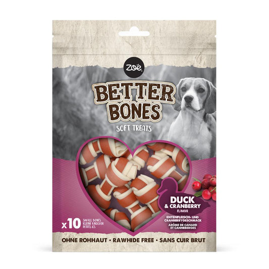 Snack para perros Better Bones sin proteina animal Pato Small Bones 7,5 cm 10 uds Zoë