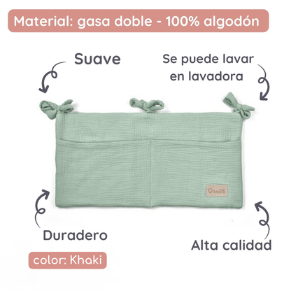Cotton Color Organizador De Cuna Con Compartimentos Muselina Albero Mio | Todo A Mano, Sin Buscar A Oscuras_3