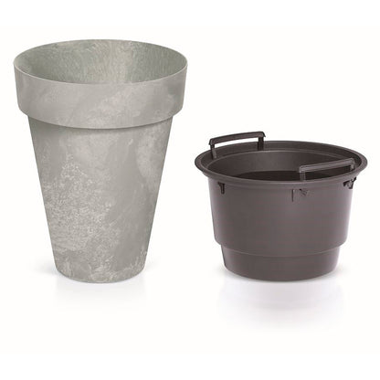 Maceta Cube Slim Beton Effect 12l., Con Depósito, Dimensiones (mm) 276x276x349, Color Hormigón_3