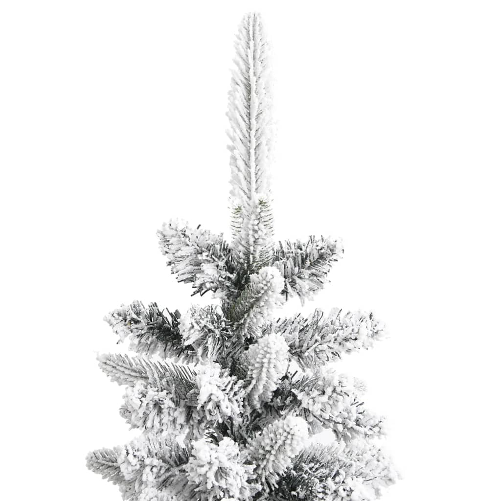 Vidaxl Árbol De Navidad Artificial Estrecho Con Nieve Pvc Y Pe 180 Cm_3