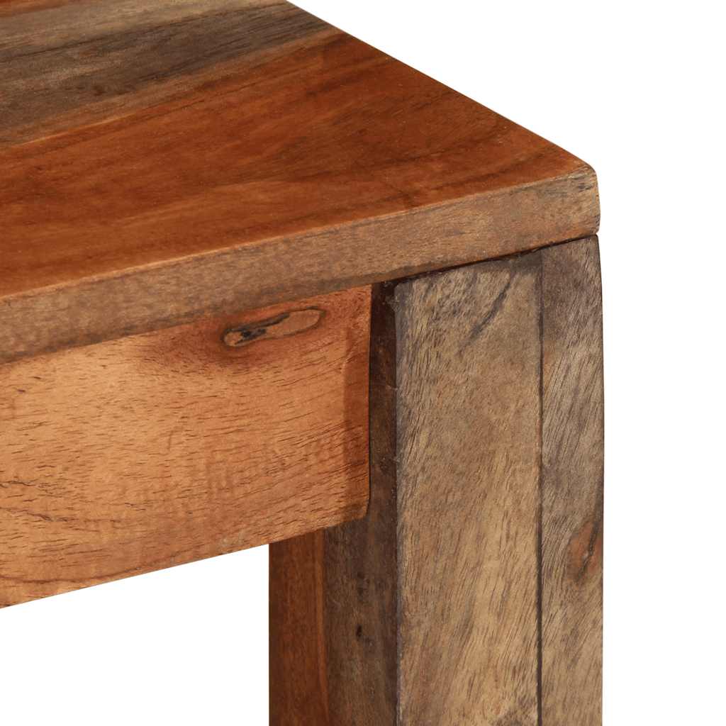 Mesa De Centro Madera Maciza De Acacia 60x60x35 Cm_3
