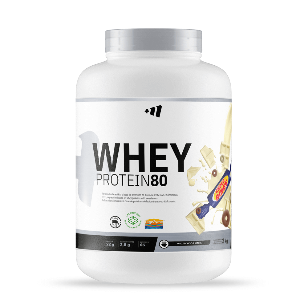 Whey Protein80 - 2 Kg - Chocolate Blanco Con Choco Rings - Aumenta La Masa Muscular - Masmusculo_0