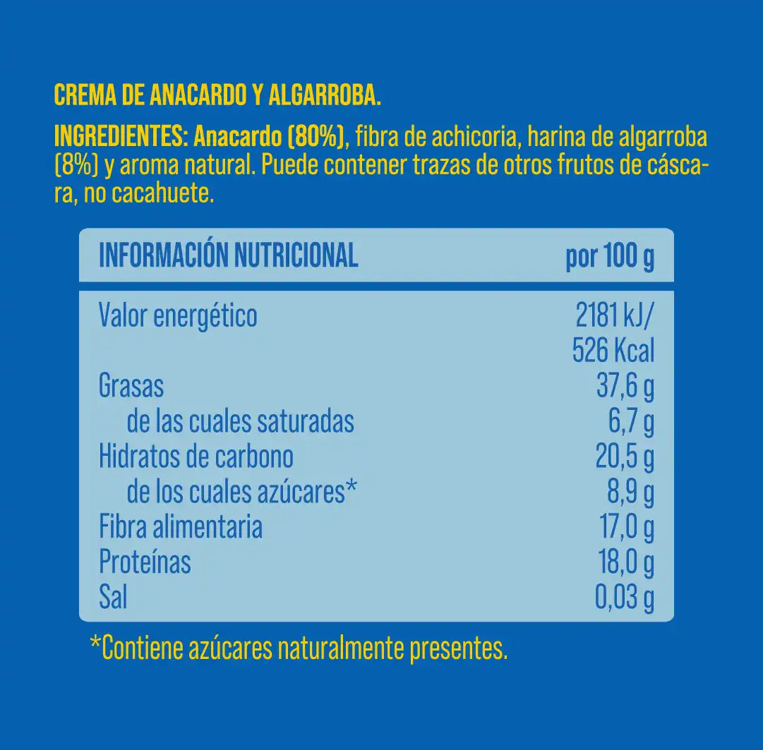 Pack crema de anacardo y algarroba 6 uds The Nut Club 1200g_1
