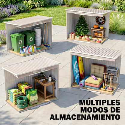 Outsunny Caseta De Jardín Exterior 2,42 M² 213x130x172 Cm Con Puerta Corredera_3