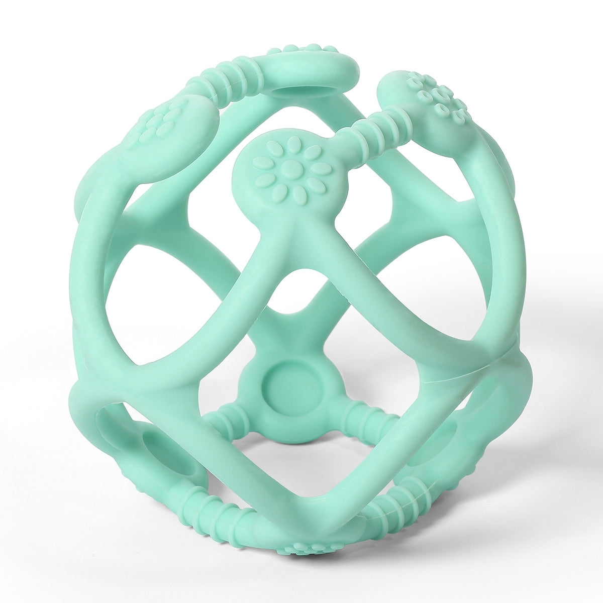 Mordedor De Silicona Pelota Ergonomica Mint_0