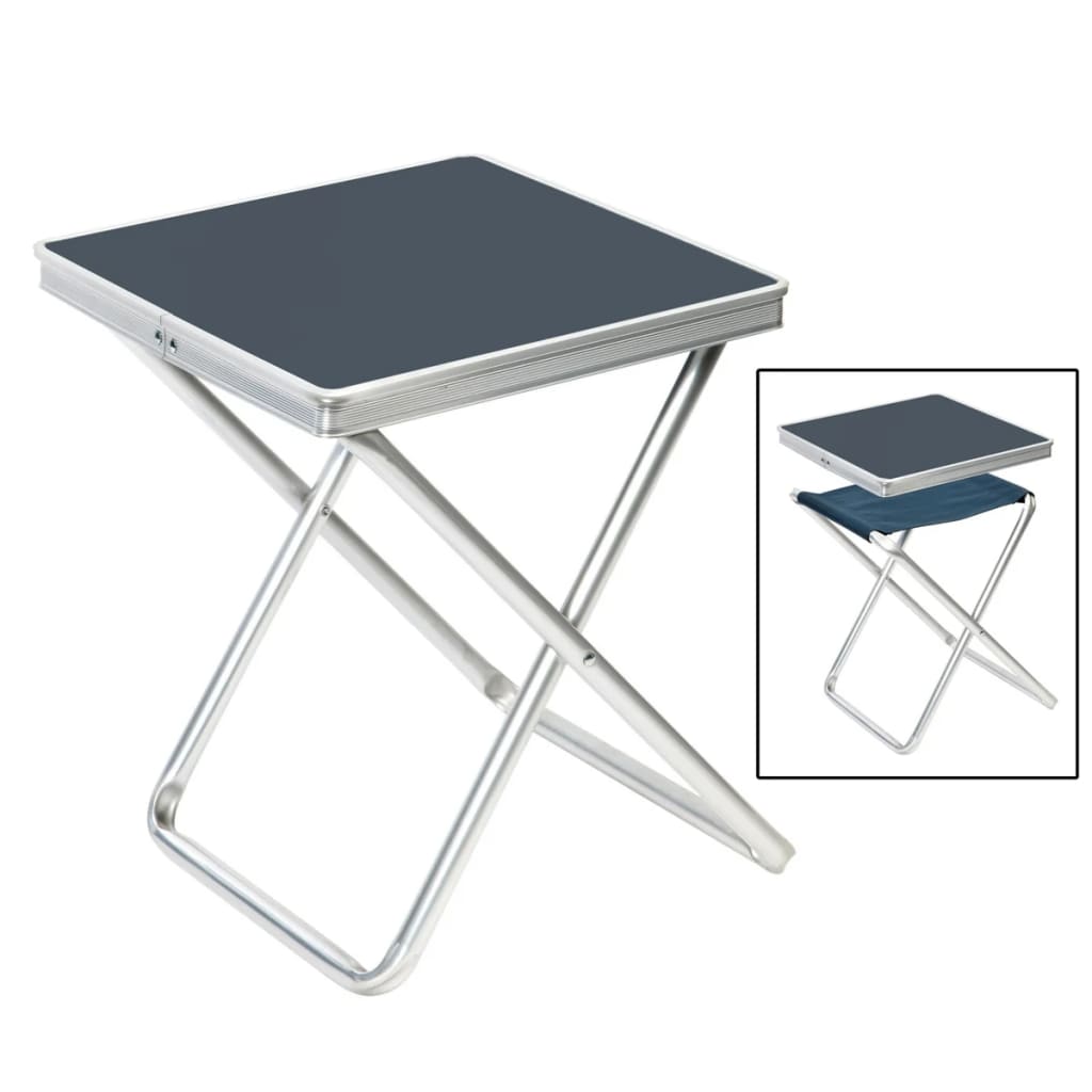Camp Gear Taburete Plegable De Camping Aluminio Gris 1404346_0