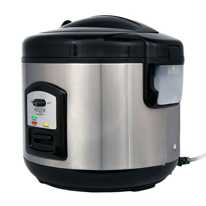 Arrocera, Cocedero De Arroz, 1,5 L, Función Cocinar Y Mantener Caliente, Apagado Automático Adler Ad6406 Plata_1