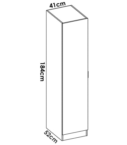 Armario Ropero 1 Puerta Jaen En Acabado Natural 40.5 Cm(ancho) 184 Cm(altura) 52 Cm(fondo)_3