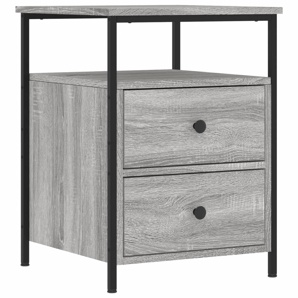 Mesita De Noche Madera De Ingeniería Gris Sonoma 44x45x60 Cm_0