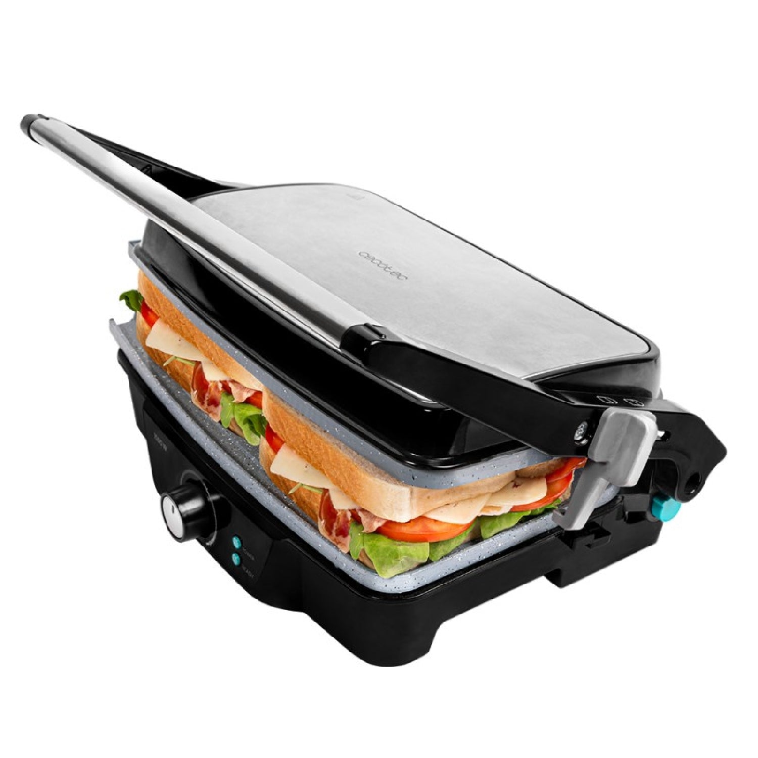 Parrilla Eléctrica Rock’ngrill 1500 Stone Ceramic Mix&grill. 1500 W, Grill, Parrilla, Plancha Y Sandwichera, Revestimiento Cerámico, Superfie Mixta,_0