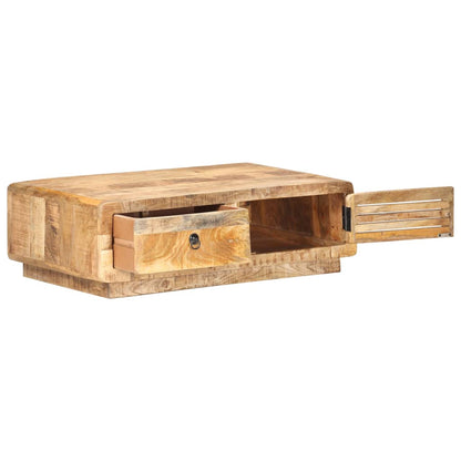 Mesa De Centro Madera De Mango Rugosa 90x60x29 Cm_0