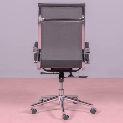 Silla De Oficina Con Respaldo Alto De Malla De Fibra Transpirable - Alu_3